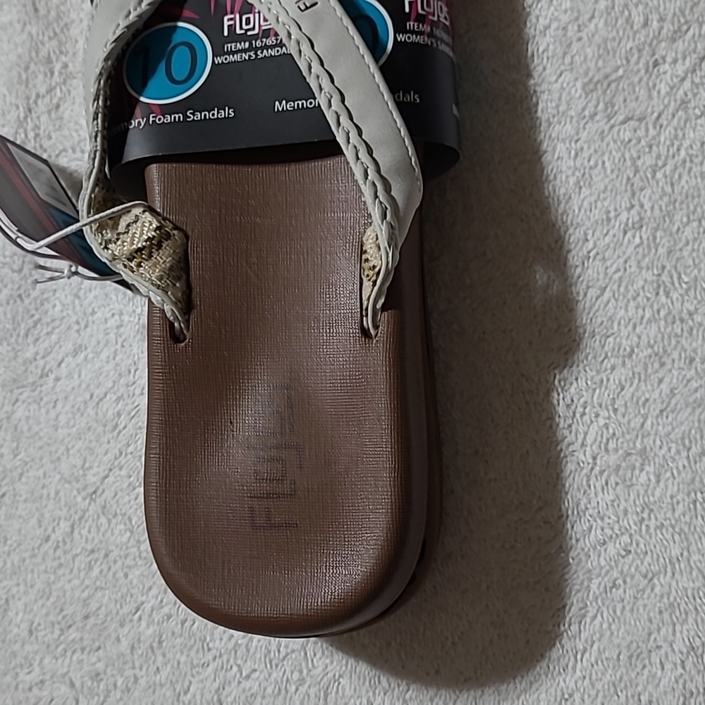 Flojos Memory Foam Flip Flops Size 10 Womans - Picture 5 of 6